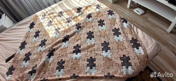 Плед покрывало мягкий флисовый