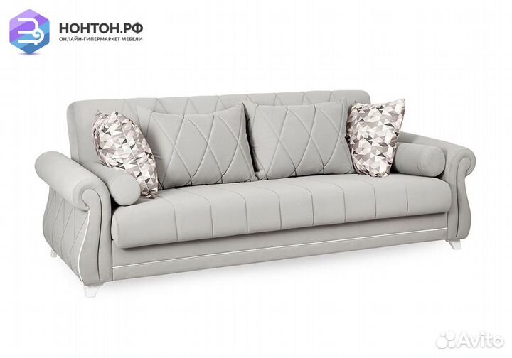 Диван книжка Роуз светло-серый