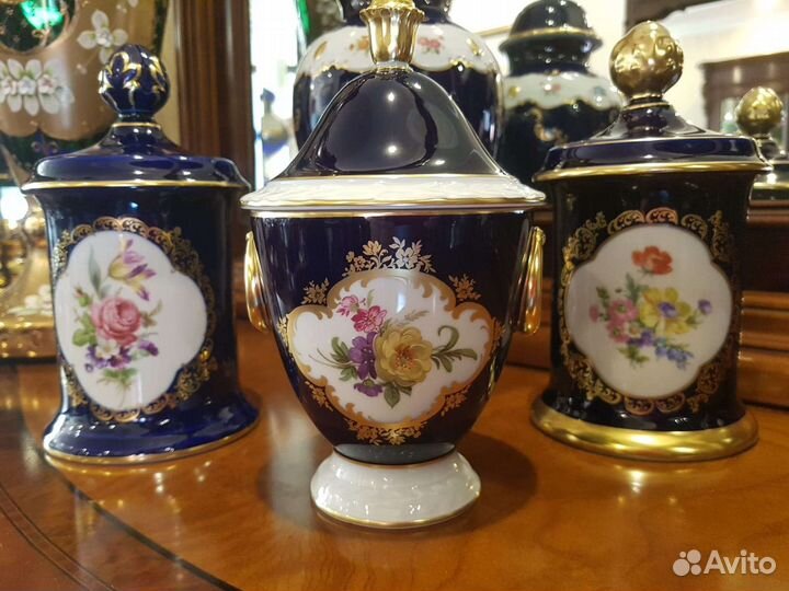 Набор посуды антик. фарфор Германия