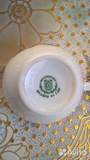 Фарфор из ГДР Набор детской посуды для кормления