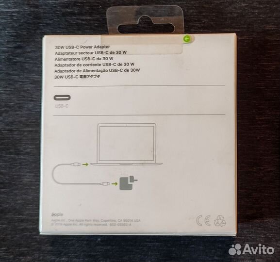 Адаптер питания Apple usbc мощностью 30 Вт