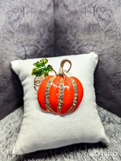 Стильная Брошь Тыква в стиле kirks folly