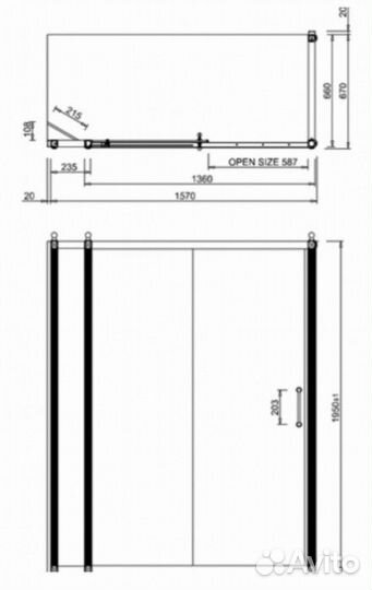 Душевой уголок Burlington Slider C15+C8S+C11