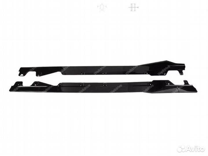 Лезвия порогов BMW 2 G42 стиль AC Schnitzer глянец