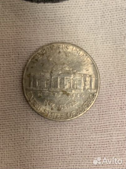 США 5 центов 2000 г. (Nickel, Джефферсон)