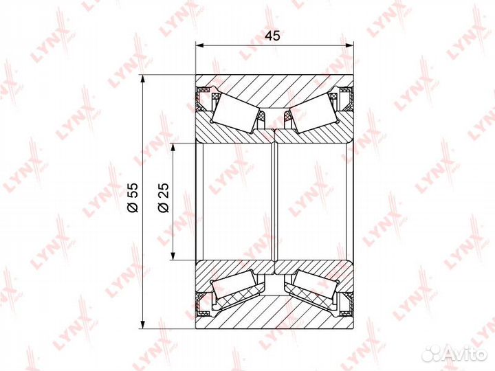 Комплект подшипника ступицы колеса зад WB12