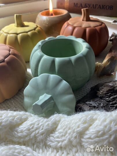 Тыква на Хэллоуин кашпо подсвечник шкатулка свеча