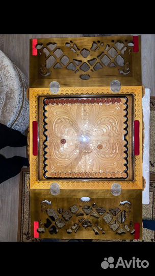 Нарды ручной работы. Под стеклом