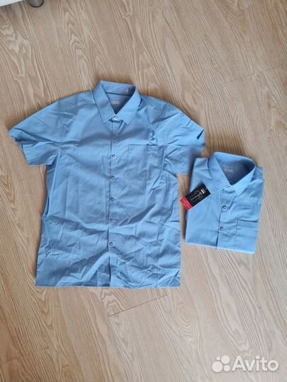 Рубашка next голубая на мальчика