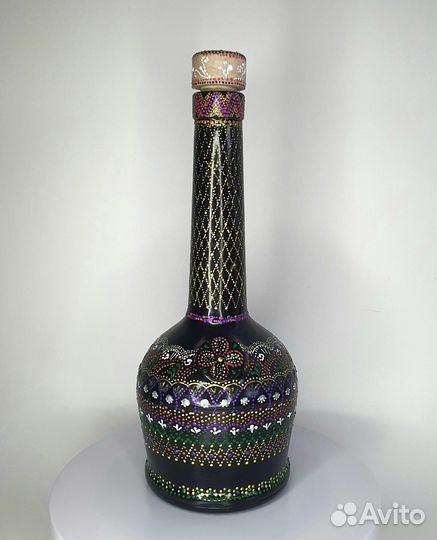 Декоративная бутылка / 0.5 л / ручная работа