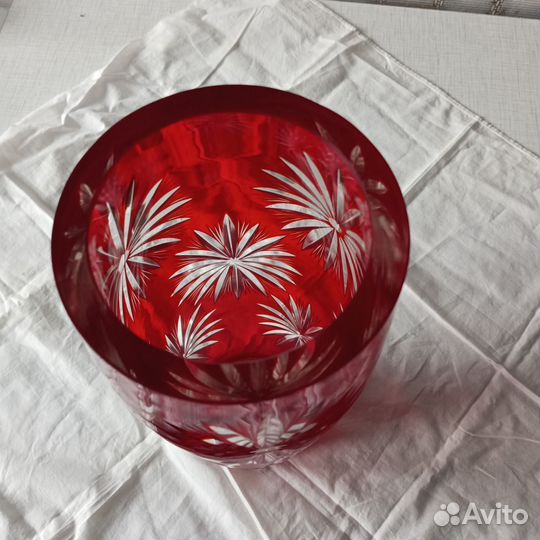 Ваза Астра. Цветной хрусталь