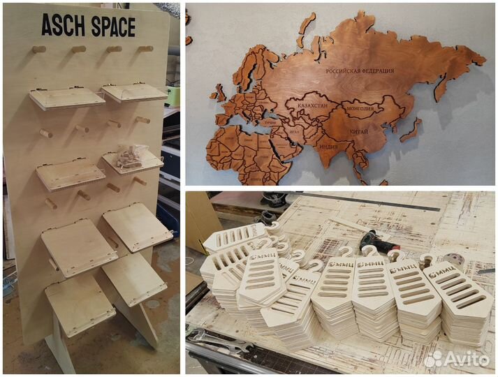 Фрезерная резка фанеры, мдф, щитов до 40мм на чпу