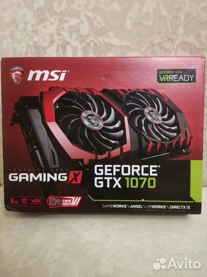 Видеокарта gtx 1070 msi gaming x