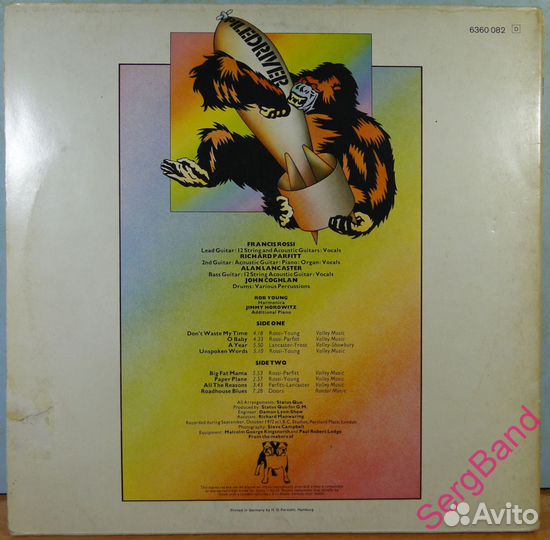 Status QUO Piledriver 1972 Vertigo (Swirl) Винил