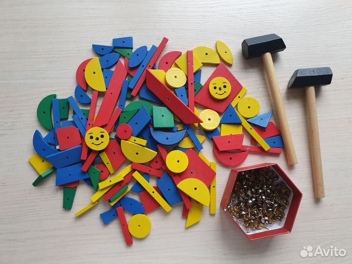 Деревянный конструктор пробковая доска гвоздики