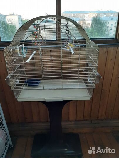 Клетка для птиц большая на подставке