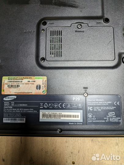 Ноутбук samsung P29