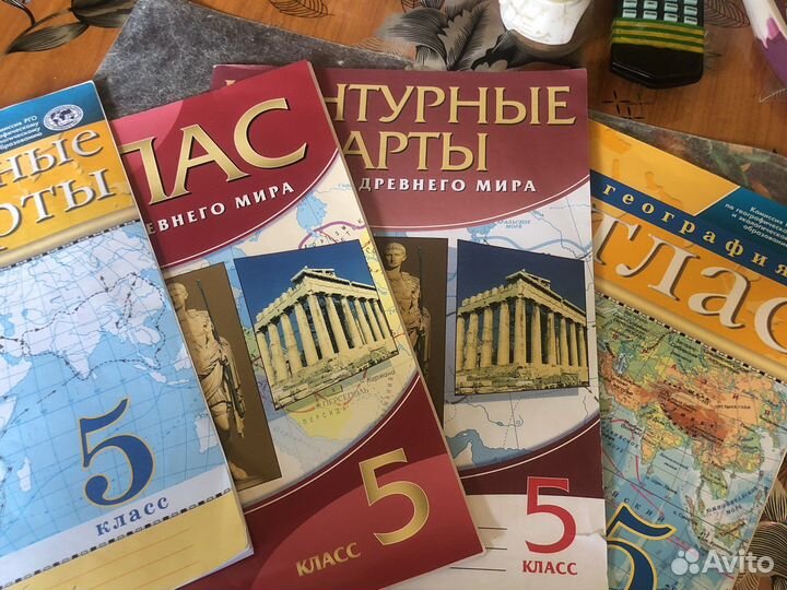 Атлас,контурные карты