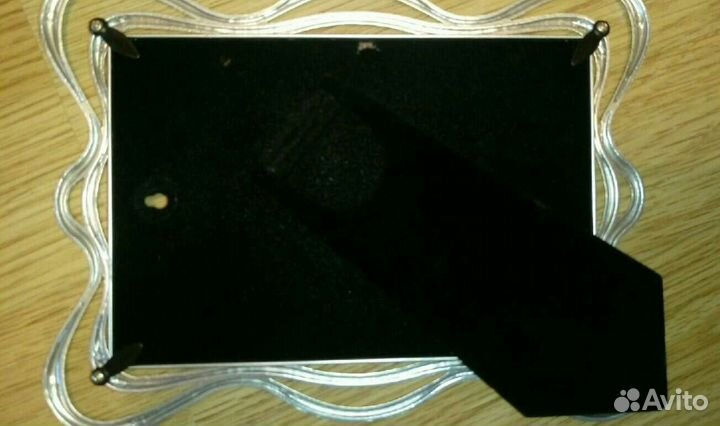 Стильная фоторамка. Металл, чёрный бархат