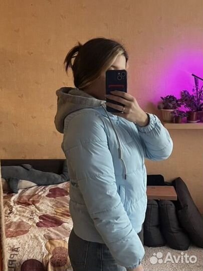 Куртка демисезонная женская 42 44 с капюшоном