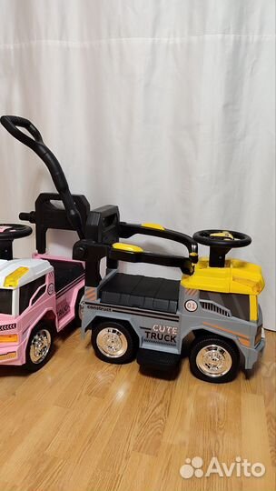 Детская машинка каталка truck с ручкой новые