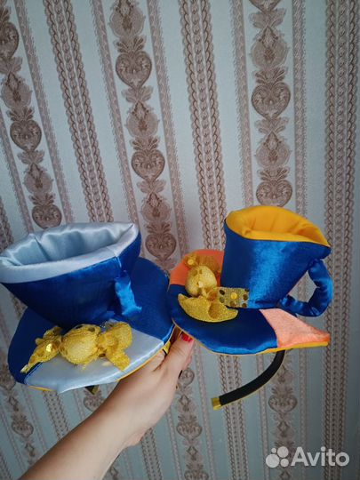 Шляпа шляпника ободок карнавальный конфетка