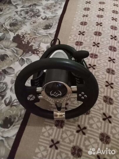 Игровой руль с педалями и коробкой передач