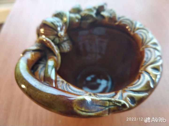 Обливная керамика, корзинка, ваза, чашка кофейная