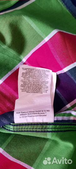 Клетчатая рубашка на мальчика размер:140