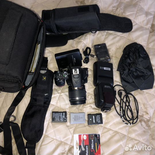 Фотоаппарат Nikon d5600 + вспышка