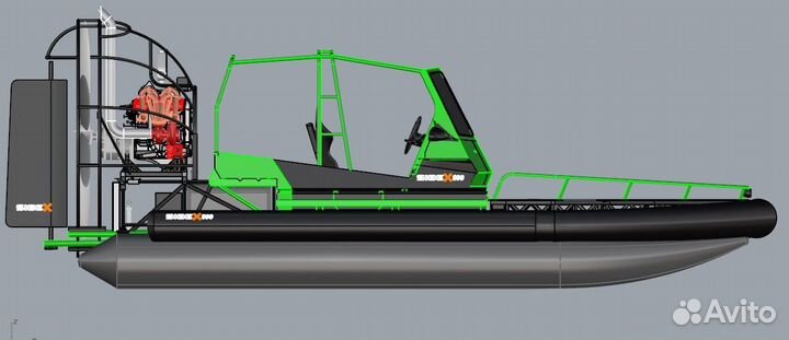 Аэролодка SibEX Cheater 200 л.с Турбо Рестайлинг