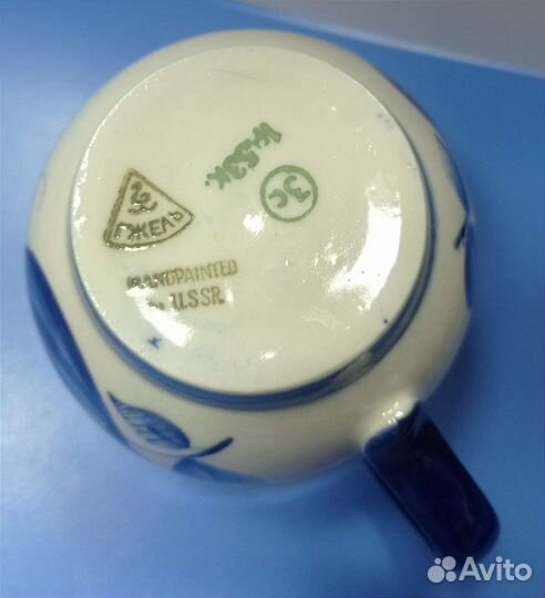 Гжель чайник,чашки, сахарница