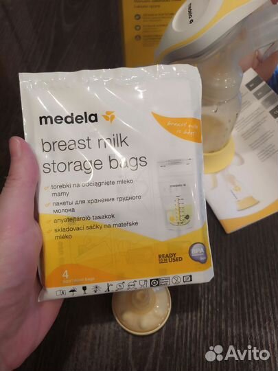 Молокоотсос medela ручной +calma+пакеты