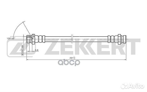 Шланг тормозной задний Mitsubishi Carisma 95