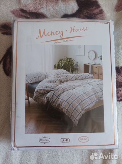 Постельное белье евро поплин mency