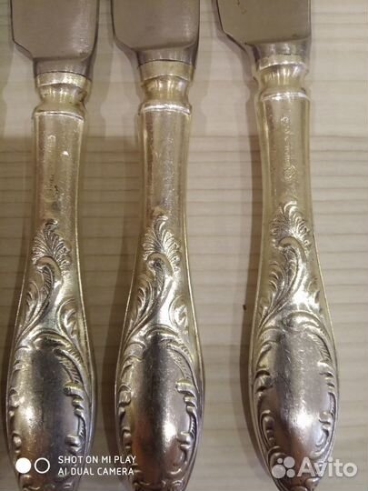 Ножи мельхиоровые СССР, Кольчугино, 12шт