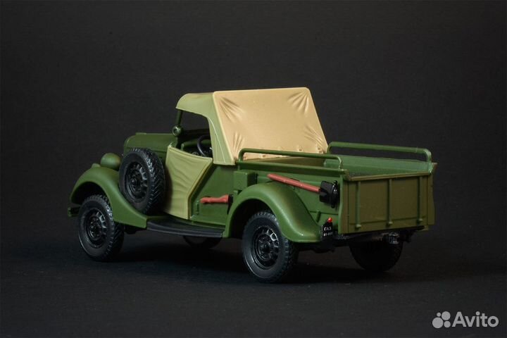 1:43 газ 61-417 Зелёный с тентом. Наш автопром