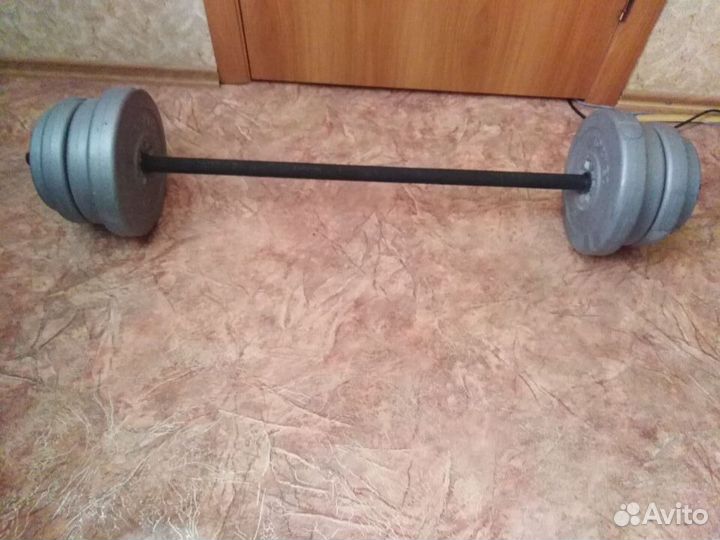 Штанга и блины Torneo (25.5 кг)