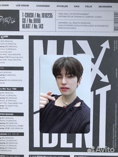 Карта Сынмина (Stray Kids Maxident t-crush)