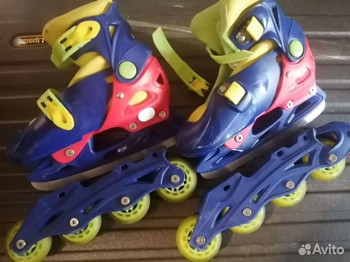 Коньки ролики 2 в 1, р. 33-36
