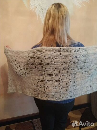 Палантин ручной работы190*49
