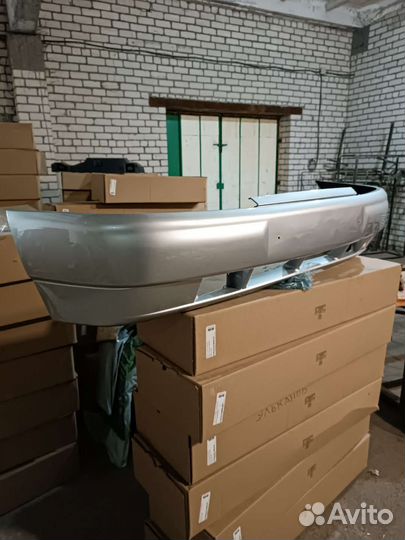 Бампер ваз 2110 передний серебристый снежка