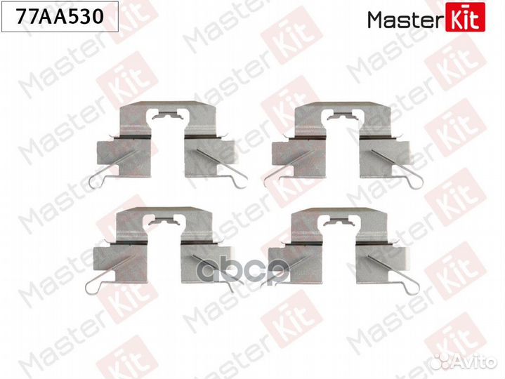 Ремкомплект крепления тормозных колодок зад п