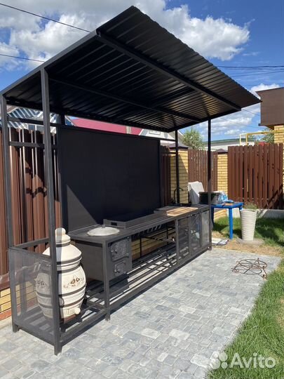 Мангал loft с крышей