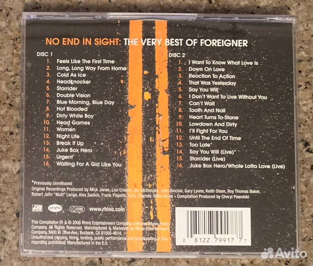 Foreigner – No End In Sight CD (The Very Best Of)