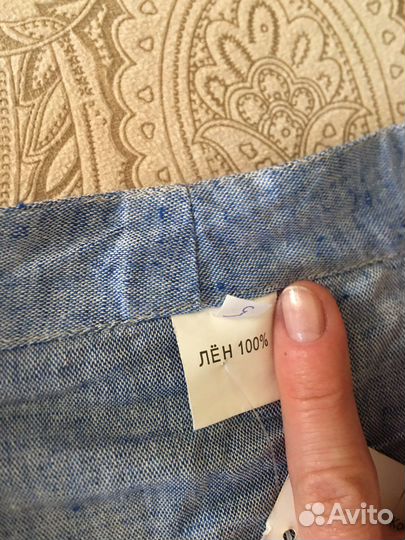 Льняной комбинезон 52 р новыый