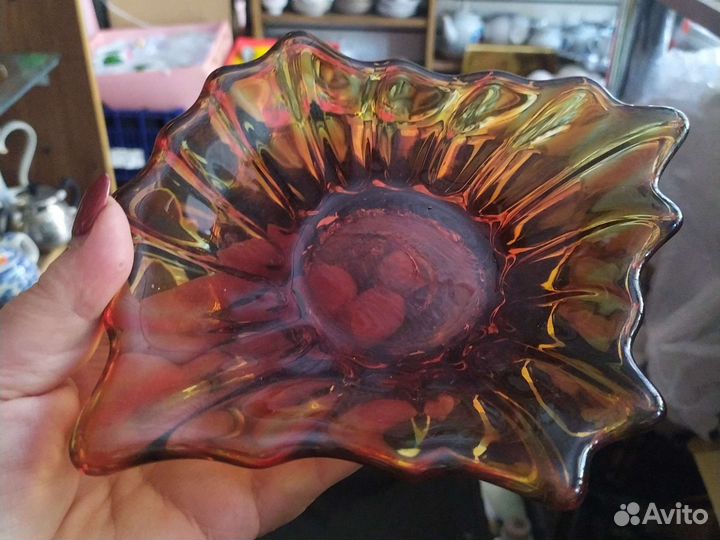 Посуда цветное стекло времен СССР