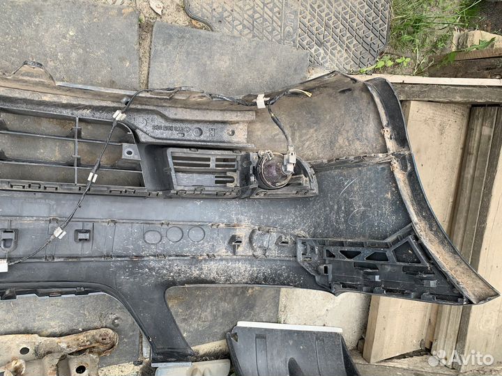 Бампер передний vw туран с птф