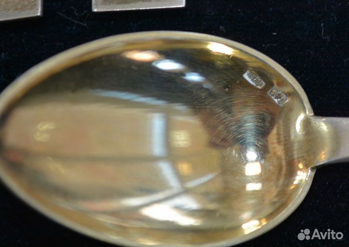 Серебряные чайные ложки- 875. звезда