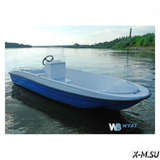 Лодка wyatboat пингвин С консолью (тримаран)
